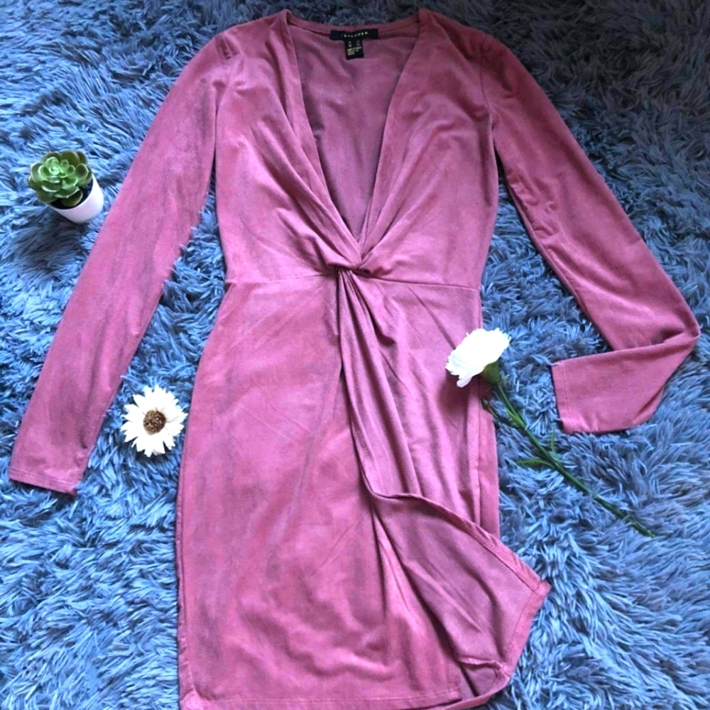 Sexy V Neck Long Sleeve Dress